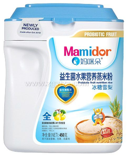 媽咪朵冰糖雪梨益生菌水果營養(yǎng)蒸米粉