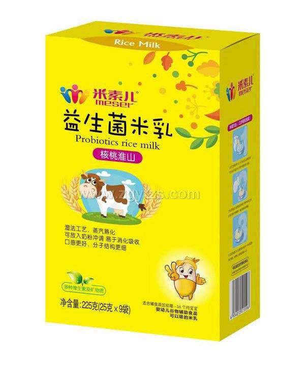 米素兒益生菌米乳-核桃淮山配方盒裝