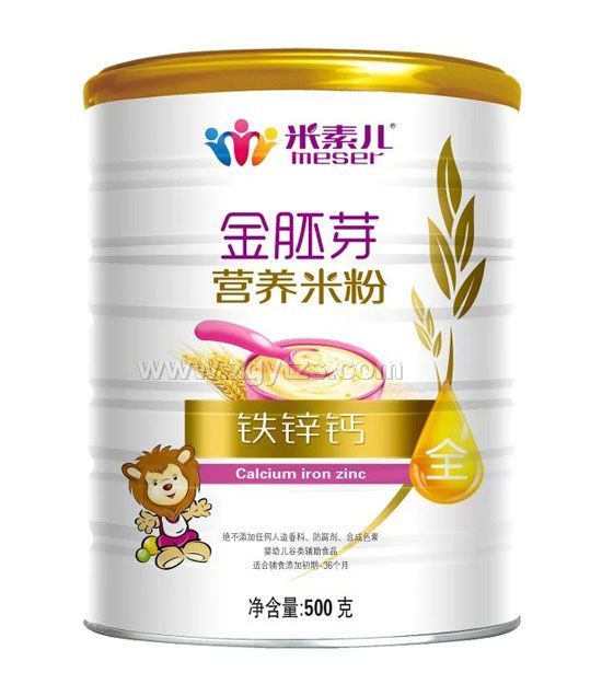 米素兒鐵鋅鈣金胚芽營養(yǎng)米粉聽裝