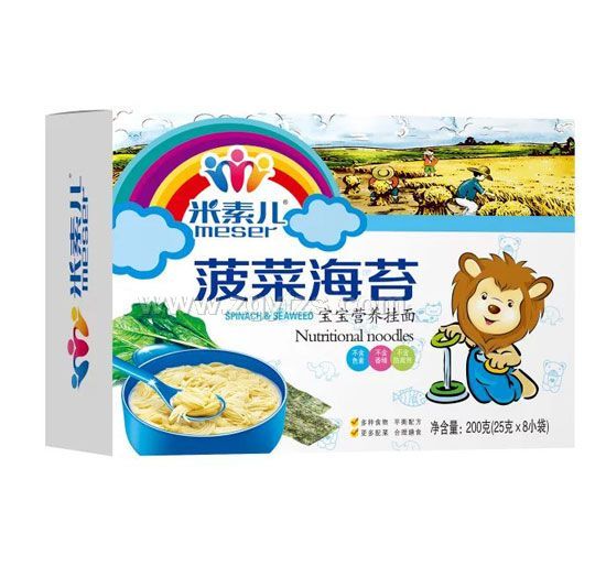 米素兒菠菜海苔寶寶營養掛面