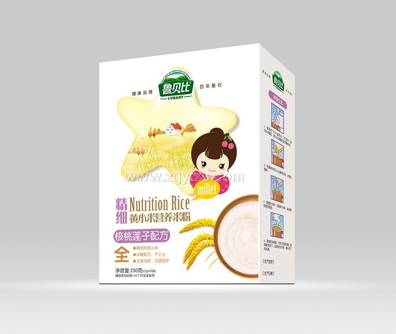 精細黃小米營養米粉核桃蓮子配方盒裝