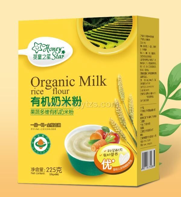 英童之星-果蔬多維有機奶米粉 盒