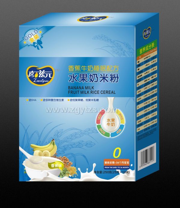 真滋元水果奶米粉香蕉牛奶配方