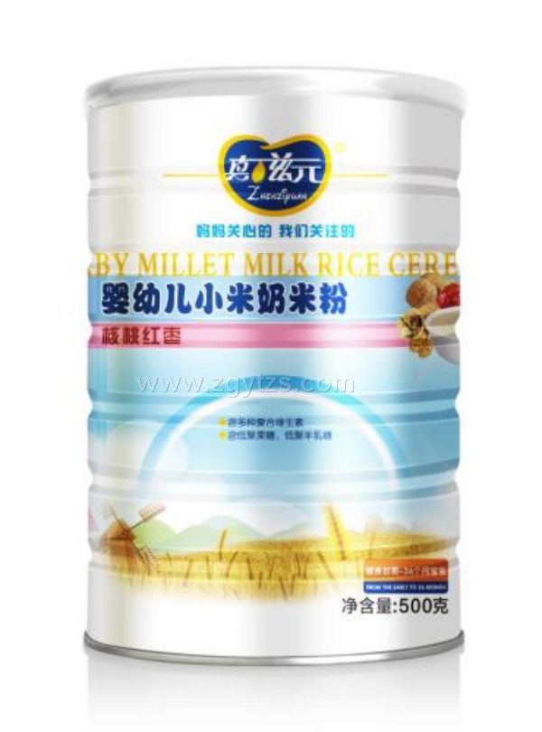 真滋元小米奶米粉核桃紅棗-罐裝