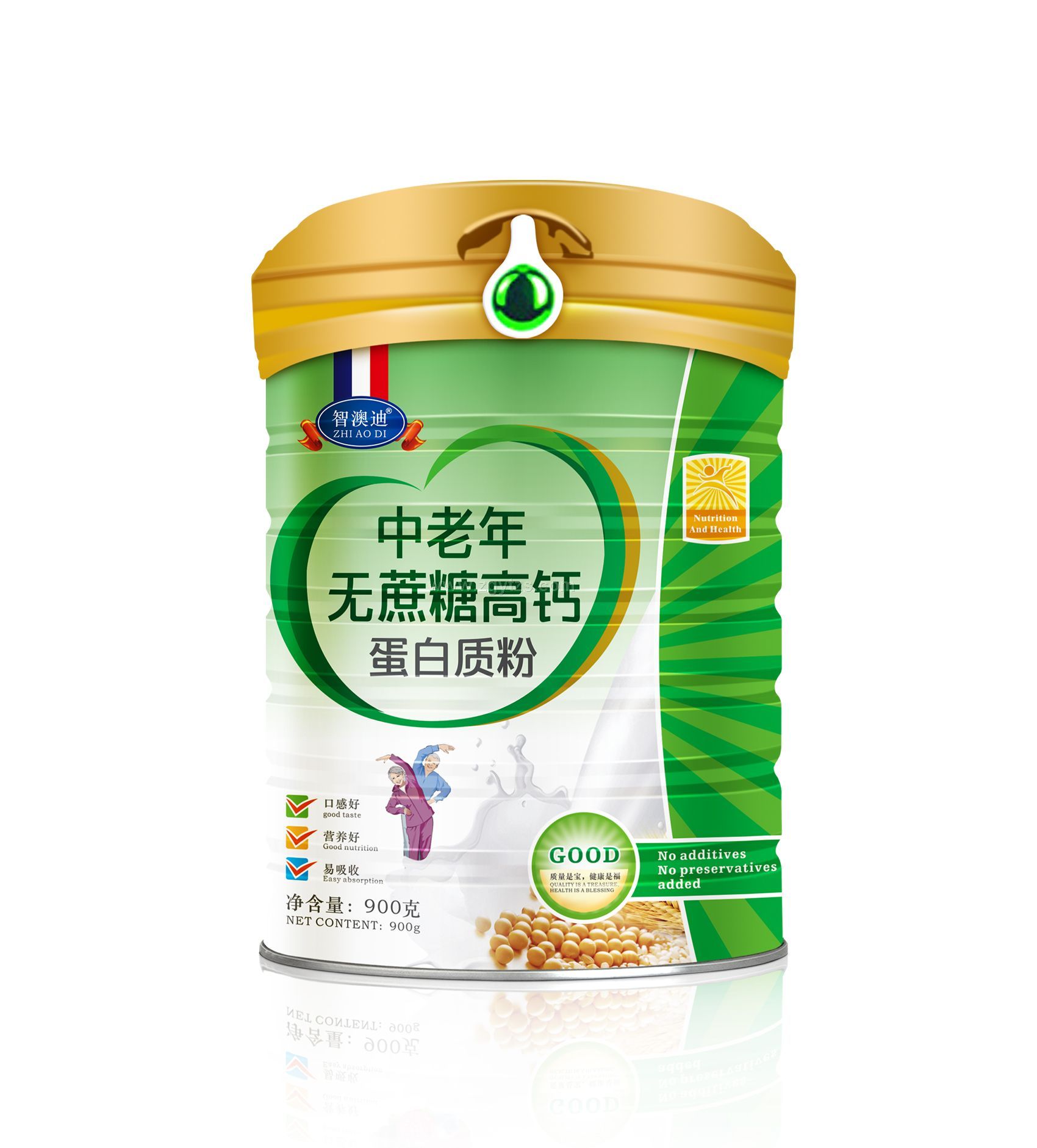 智澳迪中老年無蔗糖高鈣蛋白質粉