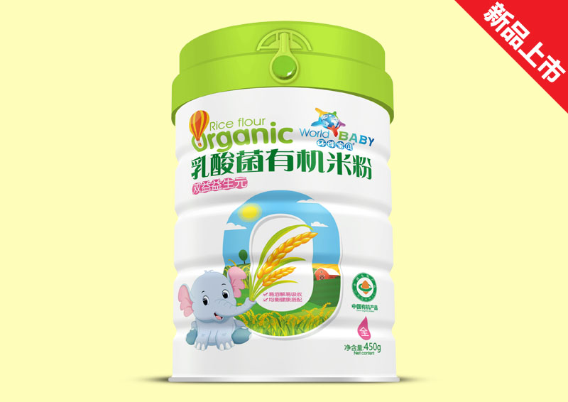 環(huán)球寶貝乳酸菌有機米粉圓聽-雙益益生元