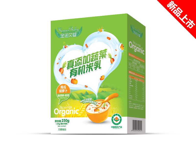 金諾貝嬰真添加蔬菜有機米乳南瓜胡蘿卜盒裝