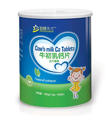 智慧天才牛初乳鈣片壓片糖果