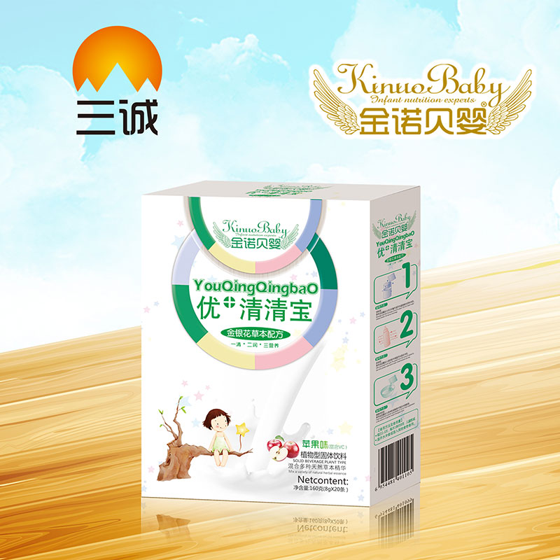 金諾貝嬰優清清寶金銀花草本配方盒裝