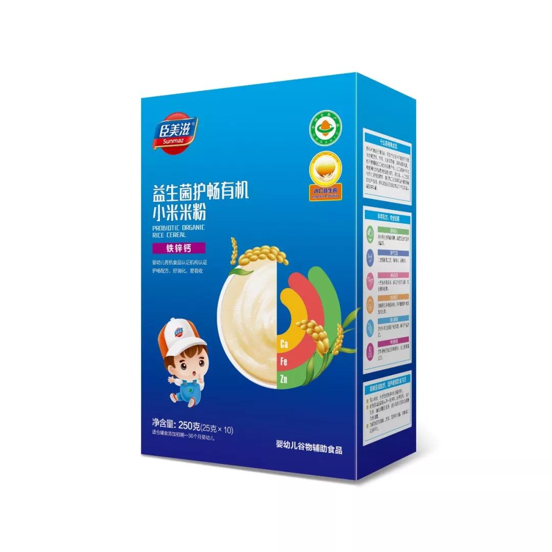 臣美滋(盒裝)益生菌護暢有機小米米粉系列鐵鋅鈣