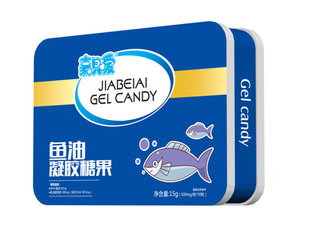 嘉貝愛魚油凝膠糖果長方鐵