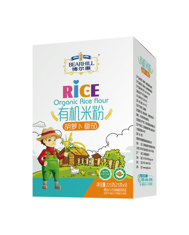 博爾慧胡蘿卜番茄有機(jī)米粉盒裝