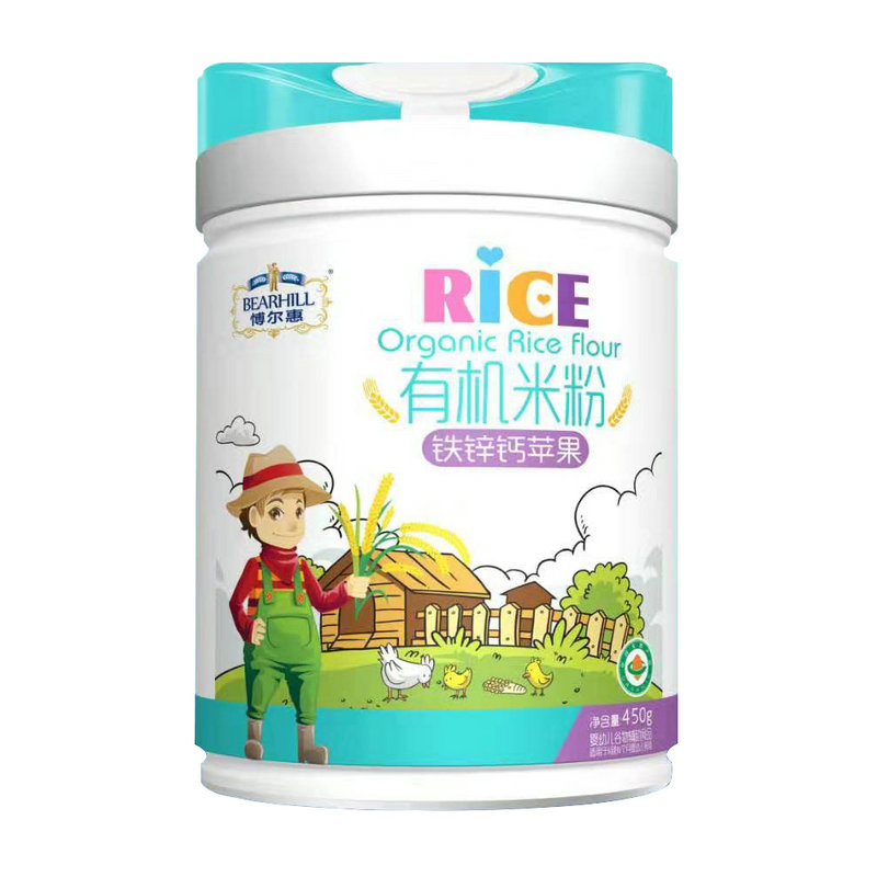 博爾慧鈣鐵鋅蘋果有機米粉聽裝