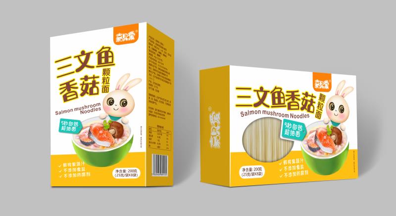 嘉貝愛三文魚香菇面條