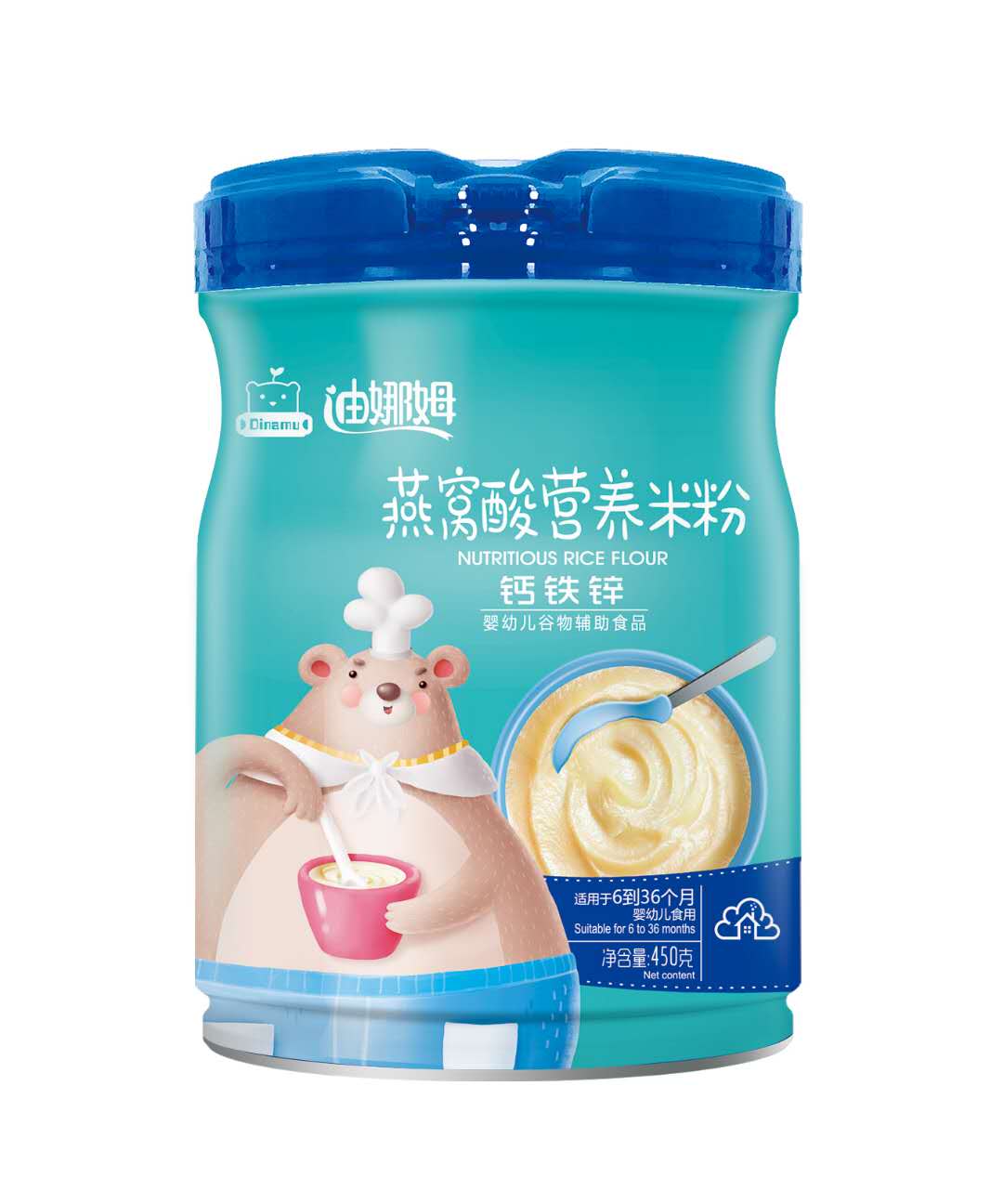 迪娜姆燕窩酸營養米粉效果-鈣鐵鋅