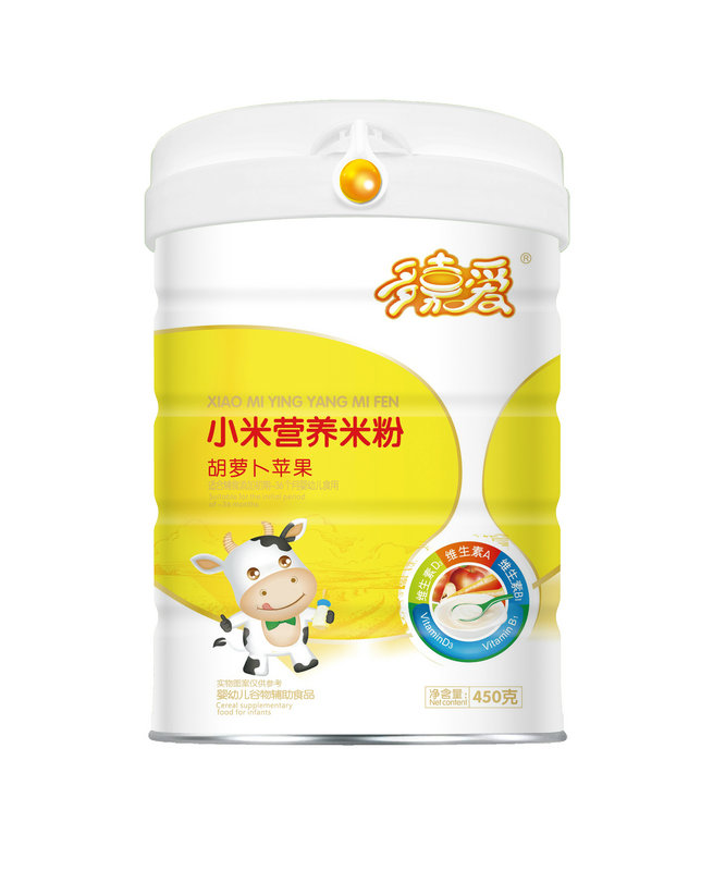 多嘉愛胡蘿卜蘋果小米營養(yǎng)米粉聽裝