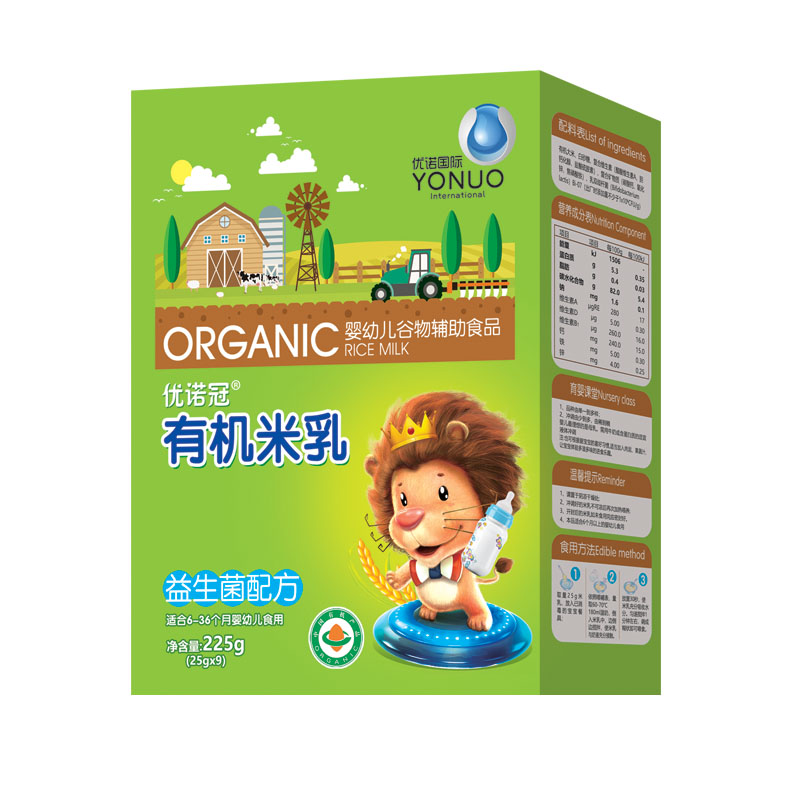 優諾冠益生菌配方有機米乳盒裝