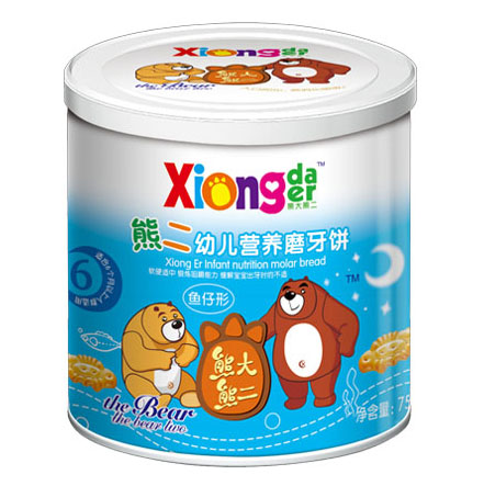 熊大熊二牌熊二幼兒營養磨牙餅(魚仔形)