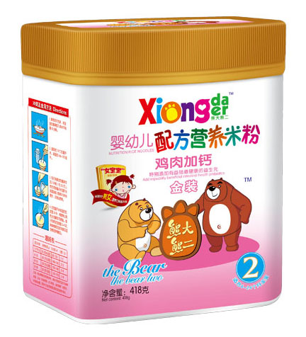 熊大熊二雞肉加鈣嬰幼兒營養米粉