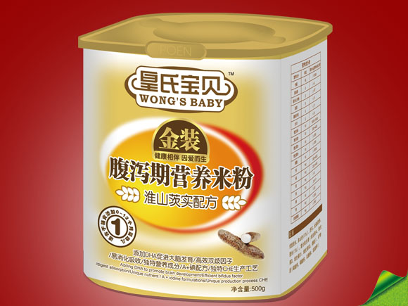 皇氏寶貝金裝淮山茨實配方腹瀉期營養米粉1段