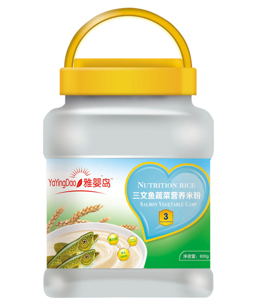 雅嬰島三文魚營養(yǎng)米粉3段