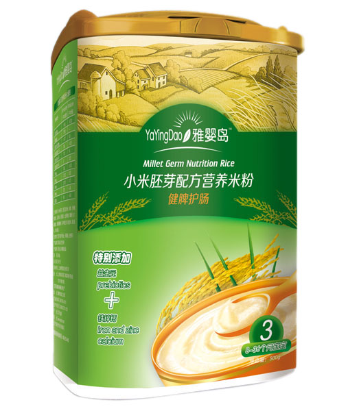 雅嬰島健脾護腸小米胚芽配方營養(yǎng)米粉3段