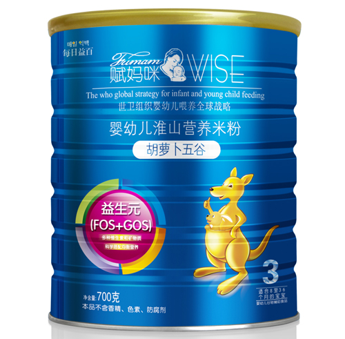 賦媽咪胡蘿卜五谷嬰幼兒淮山營養米粉3段