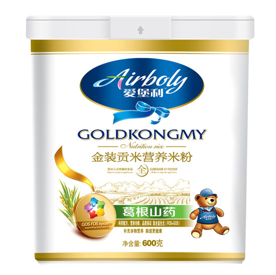 愛堡利葛根山藥貢米營養米粉600g聽裝