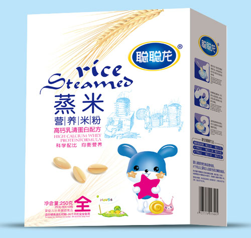 聰聰龍高鈣乳清蛋白配方蒸米營養米粉全段盒裝