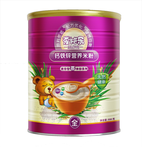 愛施樂鈣鐵鋅營養米粉聽裝