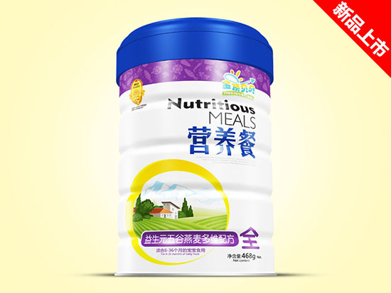 金頂貝貝營養餐鐵聽-益生元五谷燕麥多維