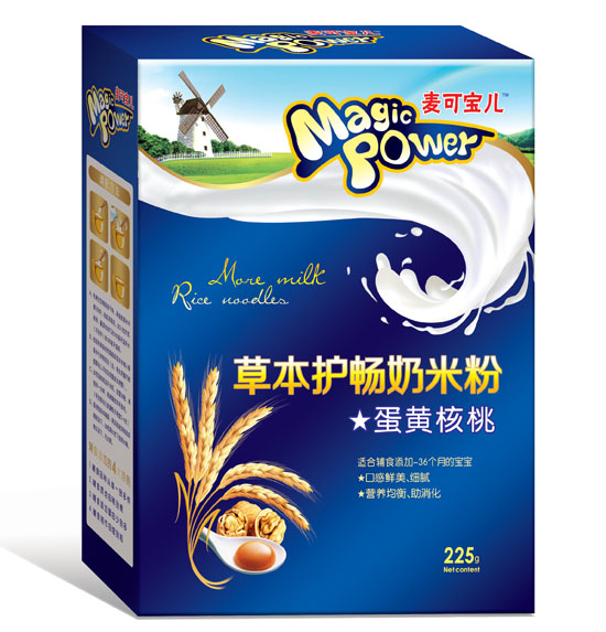 麥可寶兒蛋黃核桃草本護暢奶米粉盒裝