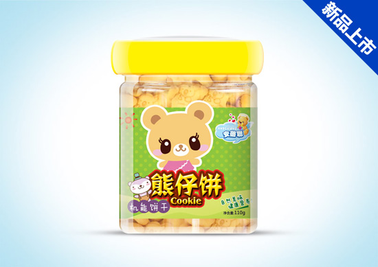 熊仔餅(機能餅)餅干桶裝