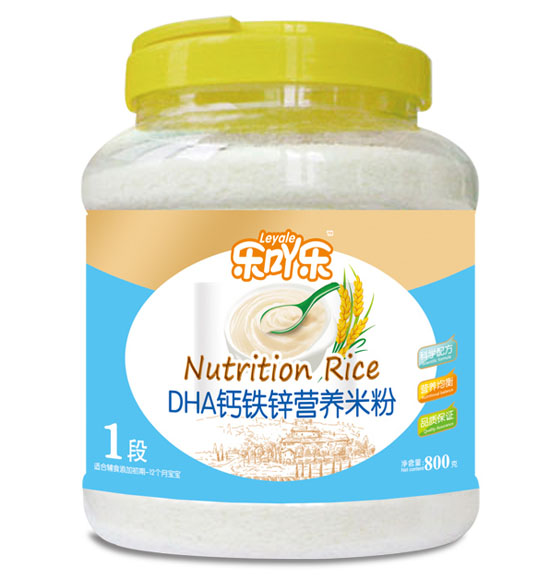 樂吖樂DHA鈣鐵鋅營養米粉1段